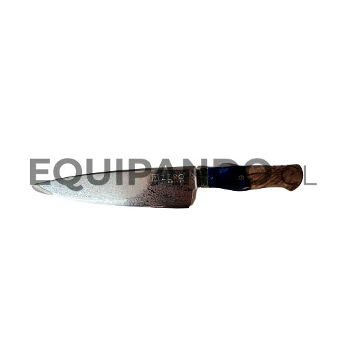 Cuchillo Chef De Cocina 7.6'' - Zero Knives - Pro Blue Damascus