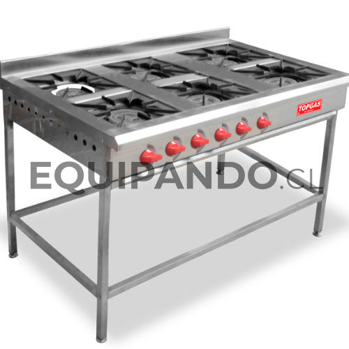 ANAFE INOX 6 QUEMADORES MOD. A6PI TPG