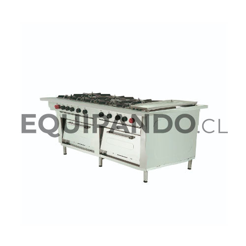 COCINA 8 PLATOS 2 HORNOS + CH GLP 6EA99 MGS