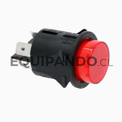 INTERRUPTOR PULSADOR BIPOLAR ROJO 16A GAGGIA BRASILIA